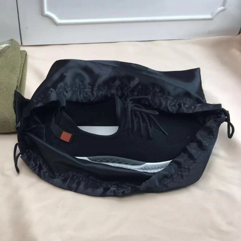 Black High Quality Smooth Storage Bag Dust Bag Bundle Drawstring Bag Environmental Protection Storage Bag Silk Satin Cloth