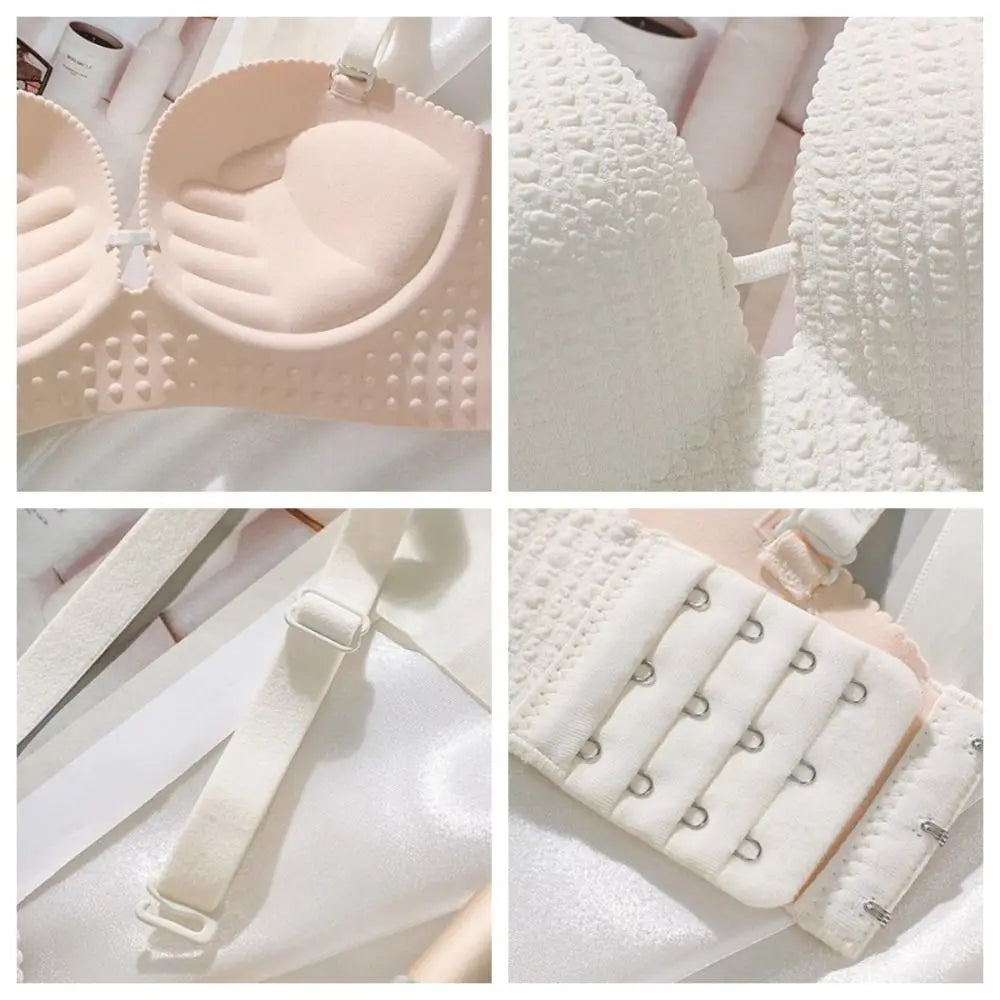 Comfortable Shockproof Seamless Deep V Bras Push Up Lingerie Wireless Bra Anti-sagging Underwear for Women Women