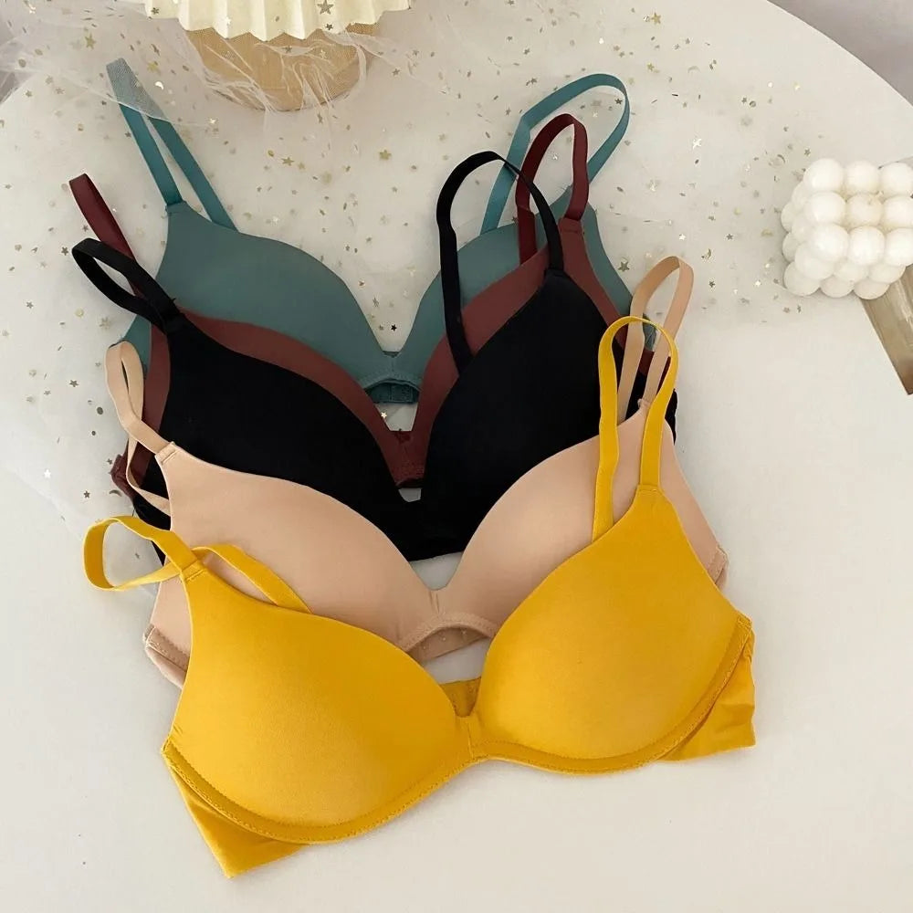 Fashion Adjustable Push Up Bra Shockproof Anti-sagging Seamless Underwear Lingerie Brassiere for Women Women