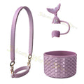 SW 3PCS Cup Accessories Set for Stanley Silicone Straw Cover Cap Cup Boot Sleeve Cups Hanging Rope Water Bottle Handle Strap