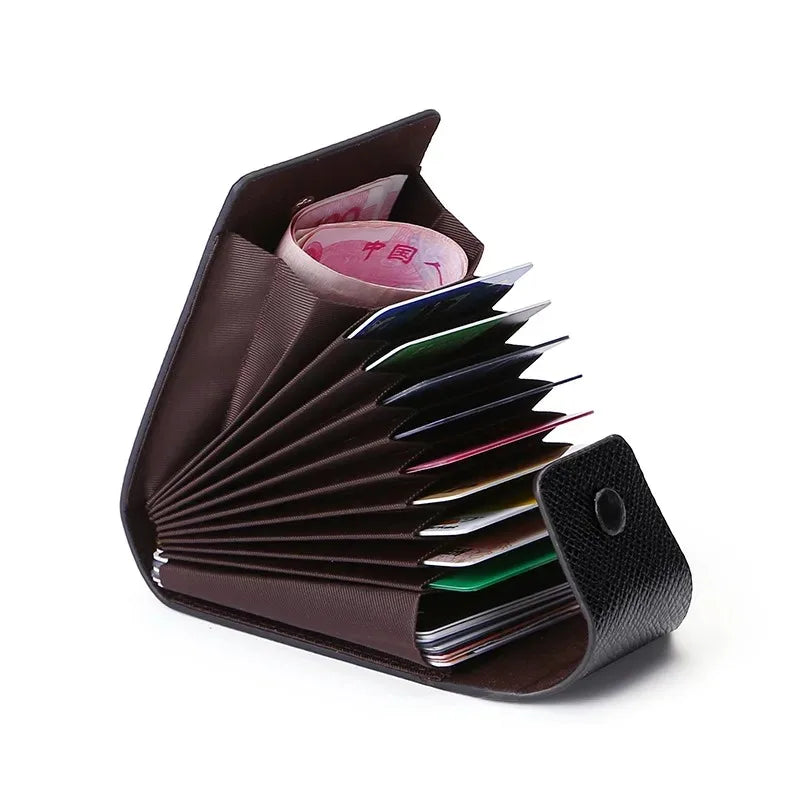 New PU Leather Men Wallet Credit Cards Bank Card Change Holder Fashion Casual Business Mini Multifunctional Buckle Purse Pocket