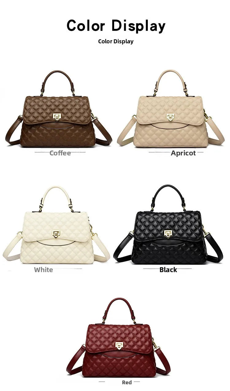 Fashionable Urban Women's Handbag 2025 Spring Season PU Material Medium Size Zipper Opening Soft Tote Bag Single Shoulder Bag