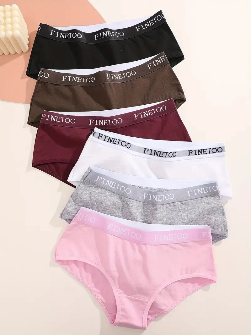 5Pcs/Set Women Cotton Panties Female Middle Waist Sexy Panties Seamless S-XL Underwear Solid Color Bikini Girls Intimates Briefs