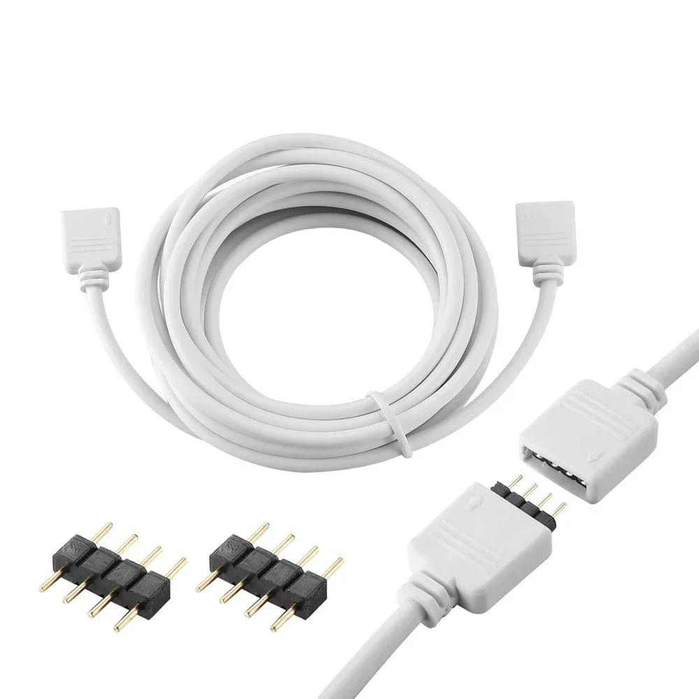 1-10pcs 3 4 Pin RGB Connector 1m  Extension Cable RGB LED Tape Power Cable 12V 4pin 5V 3pin for ARGB RGB Led Strip Light PC Fan