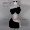 Sexy Crystal Sheer Prom Dress for Black Girl Short Cocktail Dress Bodycon Homecoming Party Gown Customized 2026 vestido madrinha