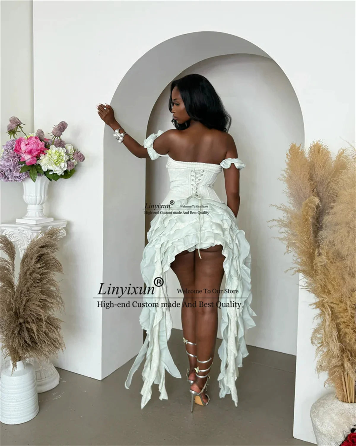 Sexy Black Girls Short Homecoming Dresses Off The Shoulder Pleat Graduation Party Dress Customized Minin Cocktail Prom Gown