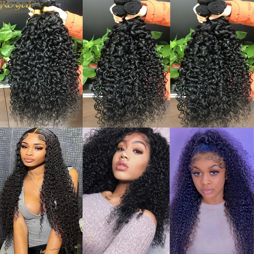 12A Kinky Curly human Hair Bundles 100% Human Hair Extensions Burmese Curly Hair 1/3/4 Bundles Brazilian Virgin Remy Hair