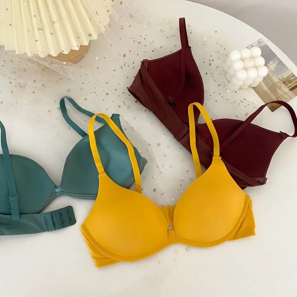 Fashion Adjustable Push Up Bra Shockproof Anti-sagging Seamless Underwear Lingerie Brassiere for Women Women