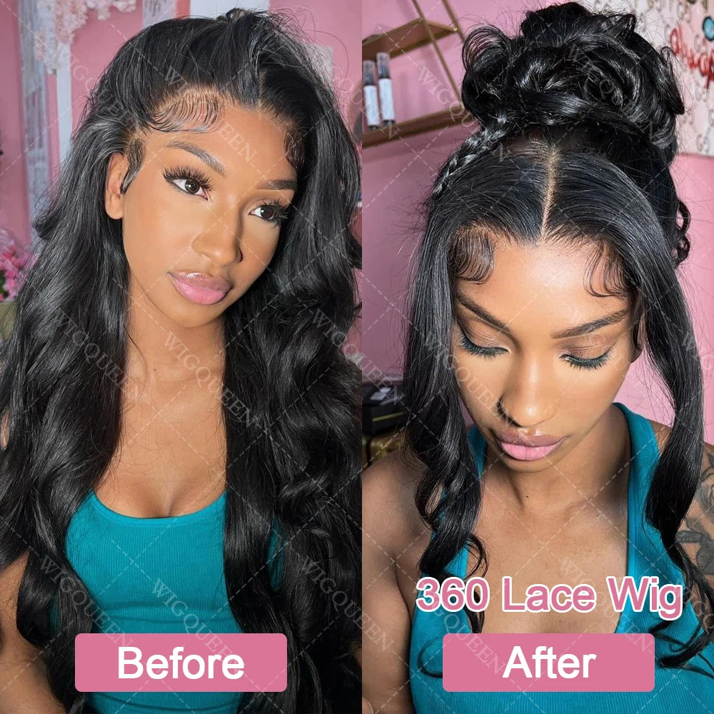 Body Wave 360 Full Lace Front Wig With Invisi Drawstring Upgrade Skinlike Real HD Lace Glueless Wig 13x4 Lace Frontal Wigs