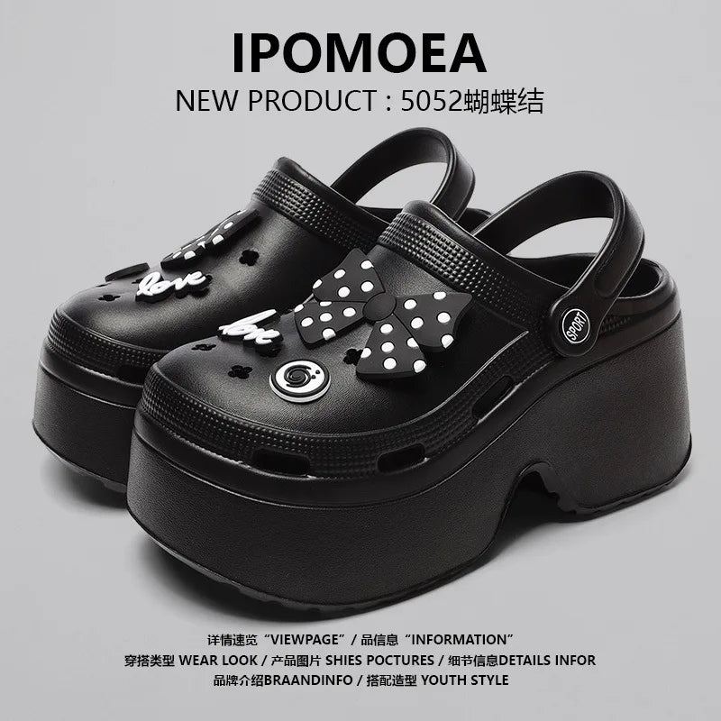 Women Chunky Platform Sandals New Summer Soft Thick Sole Diy Clogs Garden Shoes Woman Closed Toe Non-Slip Beach Slides Sandals