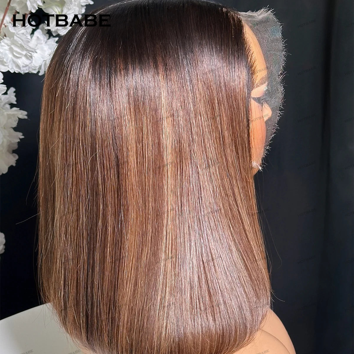 450 Density Glueless Wigs Human Hair 360/13×6/13×4 HD Lace Frontal Wig Preplucked For Women Brown Color Bob Straight Wear And Go