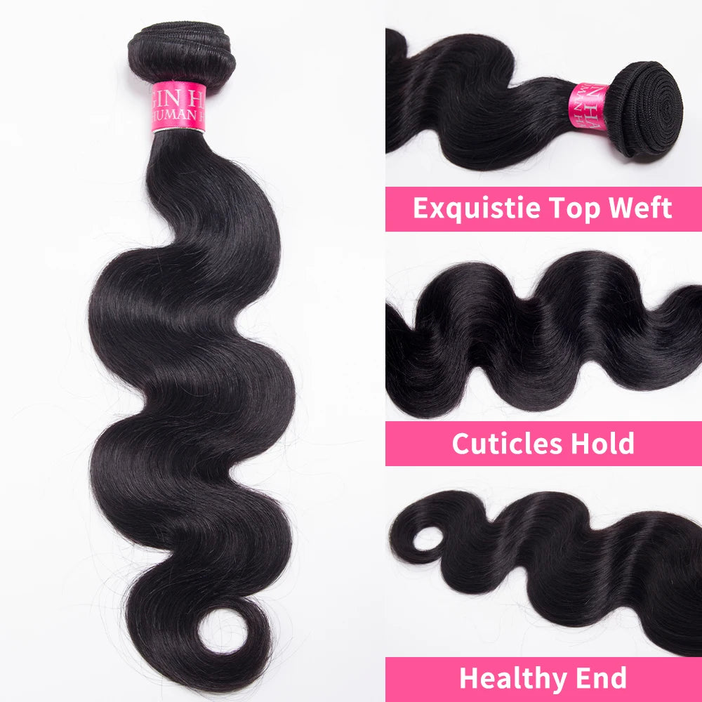 12A Brazilian Body Wave Human Hair Bundles Unprocessed Virgin Hair 3PCS 14-30 Inch Bundles Human Hair For Women