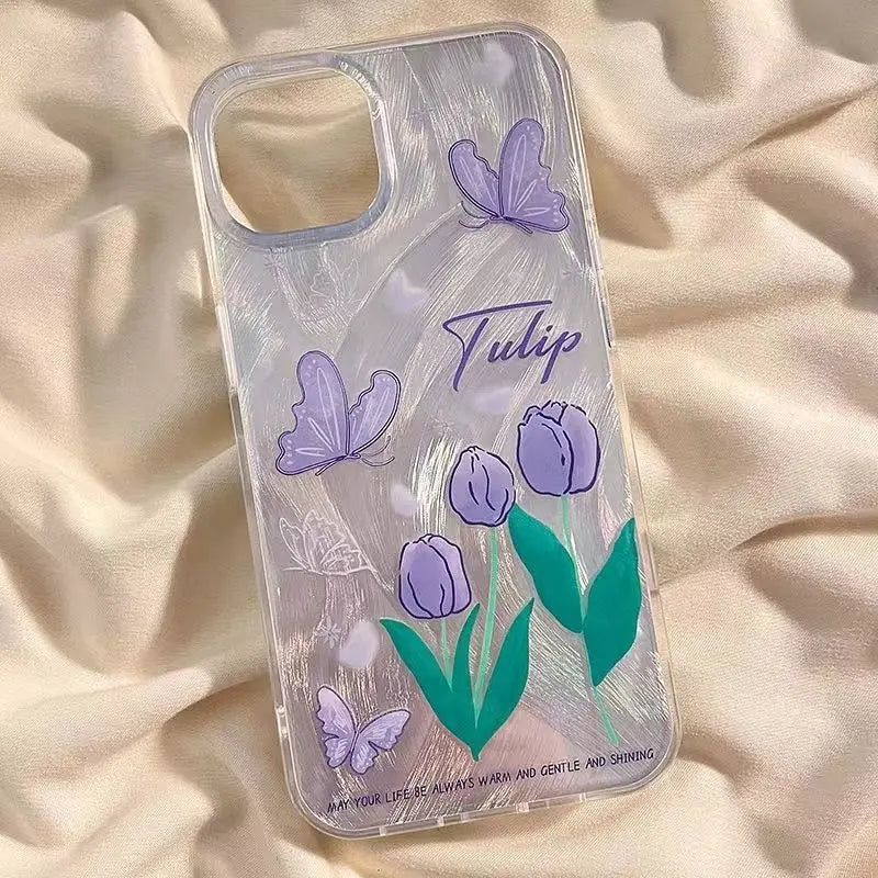Fashionable Big Gold Butterfly Pattern Phone Case For iPhone 16 14 13 16E 12 11 15 Pro Max SE XR X XS MAX 7 8 Plus Cover
