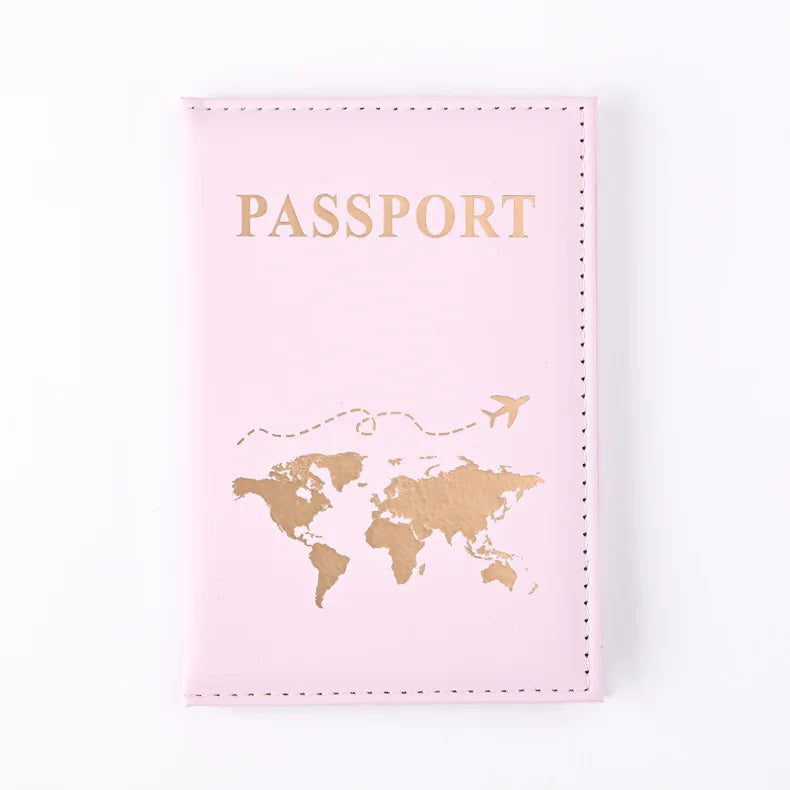 Simple New Passport Cover Case Fashion Credit Card Holder Wallet Pouch Women Men Travel Wedding Passport Covers Holder