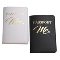 2PCS a Set Mr/Mrs Lovers Couples PU Leather Passport Cover Case Holder Travel Accessories Wallet for Women For Men