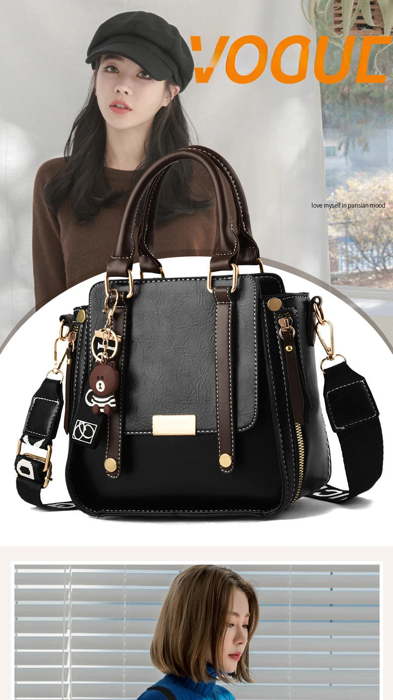 Women's Handbag Simple Casual Fashionable Retro Single Shoulder Crossbody Bag Versatile Large Capacity Shoulder Bag