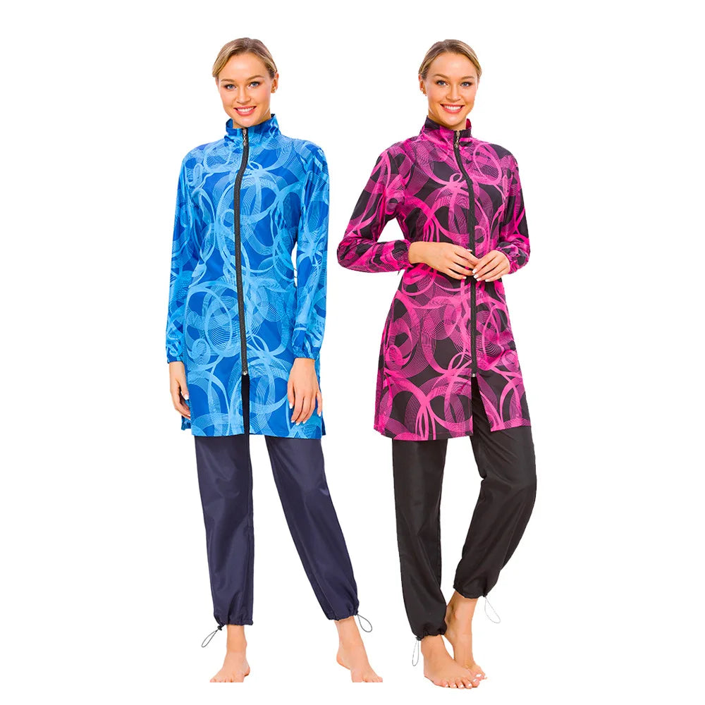 Burkini Muslim Swimwear for Women, Modest Swimsuit, Islamic Clothing Sets, Long Hijab, Full Cover, Islamic Abaya