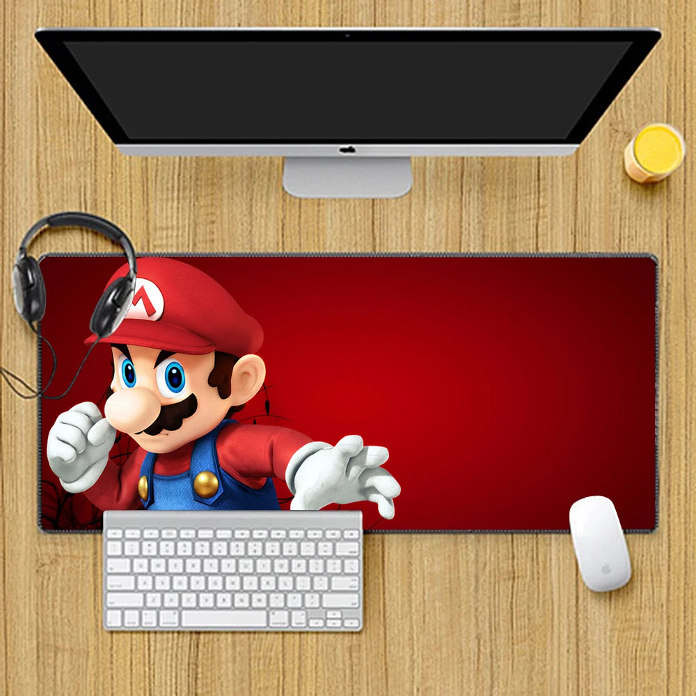 Hot Games Super M-Marioes Mousepad HD Printing Computer Gamers Locking Edge Non-slip Mouse Pad XXL90x40cm Keyboard PC Desk Pad