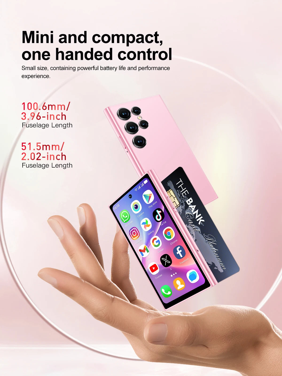 SERVO S27 Mini Smart Phone Android 10.0 WCDMA 3G Cellular Dual SIM 4.0" Display GPS 2000mAh 2+16GB Pocket Smartphones Play Store
