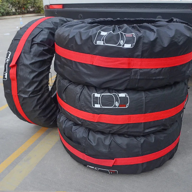 Tire Storage Bags Dustproof Waterproof S/L Universal Car Spare Cover Case Polyester Vehicle Wheel Protector Portable Wheel Bags