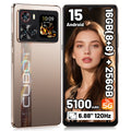 Cubot X100 16GB(8+8) RAM+256GB ROM 64MP Camera 5100mAh Android 15 Dimensity 7025 5G Smartphone 6.88" 120Hz 33W NFC Mobile Phone