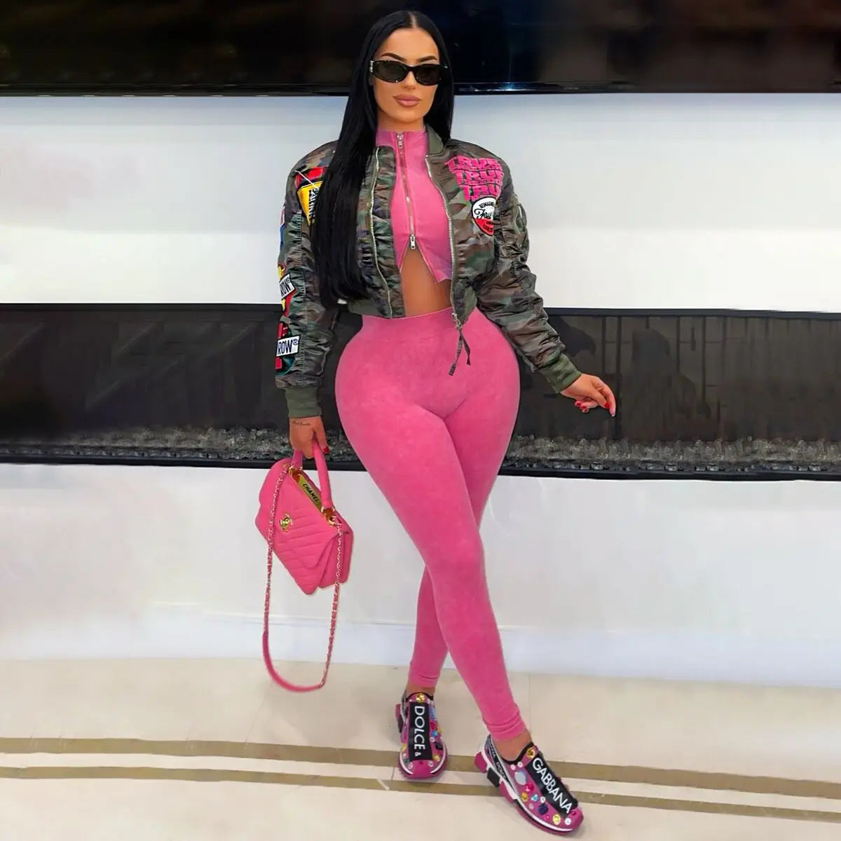 Thin Cropped Fashion Camo Jackets Women Varsity Baseball Coats Y2K Streetwear 2024 Fall Trend Clothes Camoflage Jackets Coats