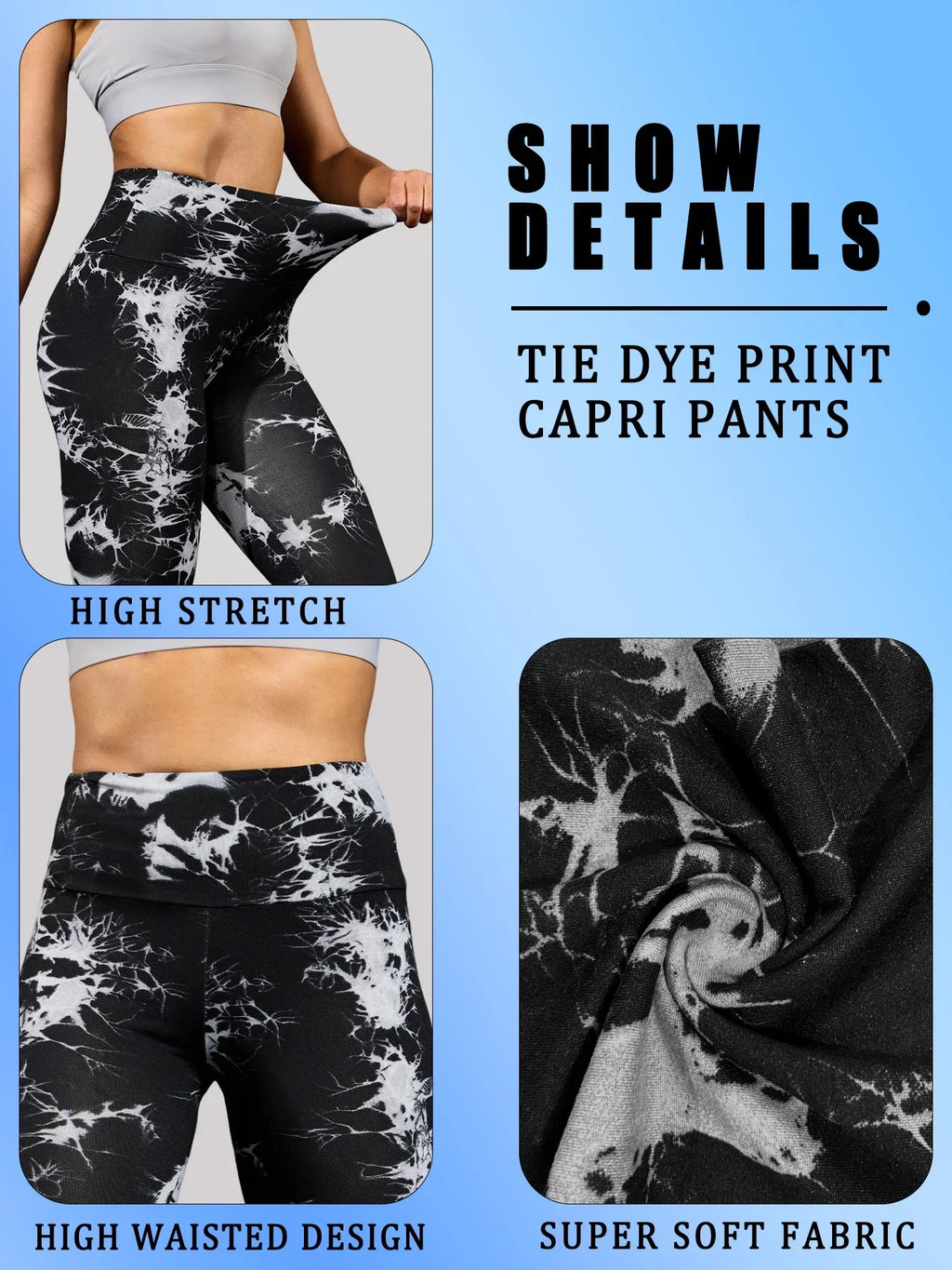 Super Soft High Waisted Tie Dye Leggings for Women Yoga Running Gym No See Through Workout Athletic Tights Push Up Gym Fitness
