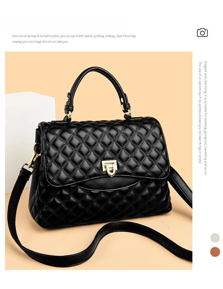 Fashionable Urban Women's Handbag 2025 Spring Season PU Material Medium Size Zipper Opening Soft Tote Bag Single Shoulder Bag
