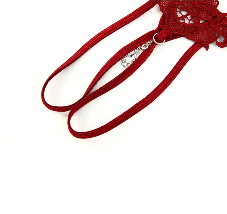 Women Sexy Jewelry Seductive Erotic Thong G-string Perspective Hollowed Out Embroidery Sexy Underwear Girlfriends Gifts