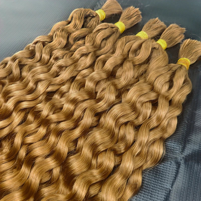Ginger Virgin Human Hair Bulk For Braiding Extenciones De Cabello Natural Humano Weaving Unprocessed No Water Wave Culry Bulk