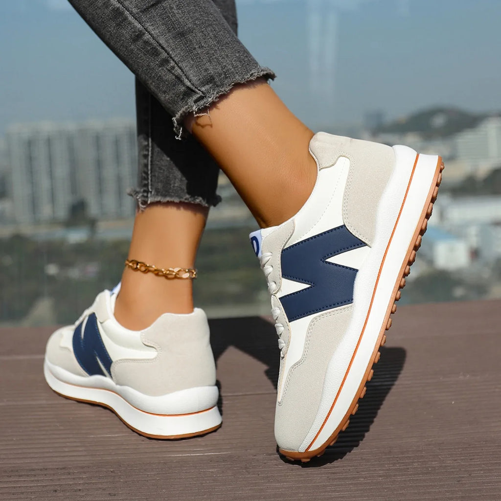 Women Sneakers 2025 New Casual Versatile Thick-soled Running Sneakers Women Fashionable High-quality Luxury Lace-up Shoes Women