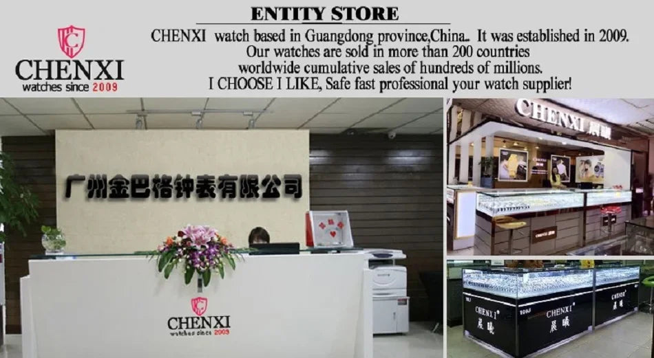 CHENXI Top Luxury Brand Men's Quartz Watch Series Waterproof Stainless Steel Elegant Wristwatch Classic Design for Gentlemen