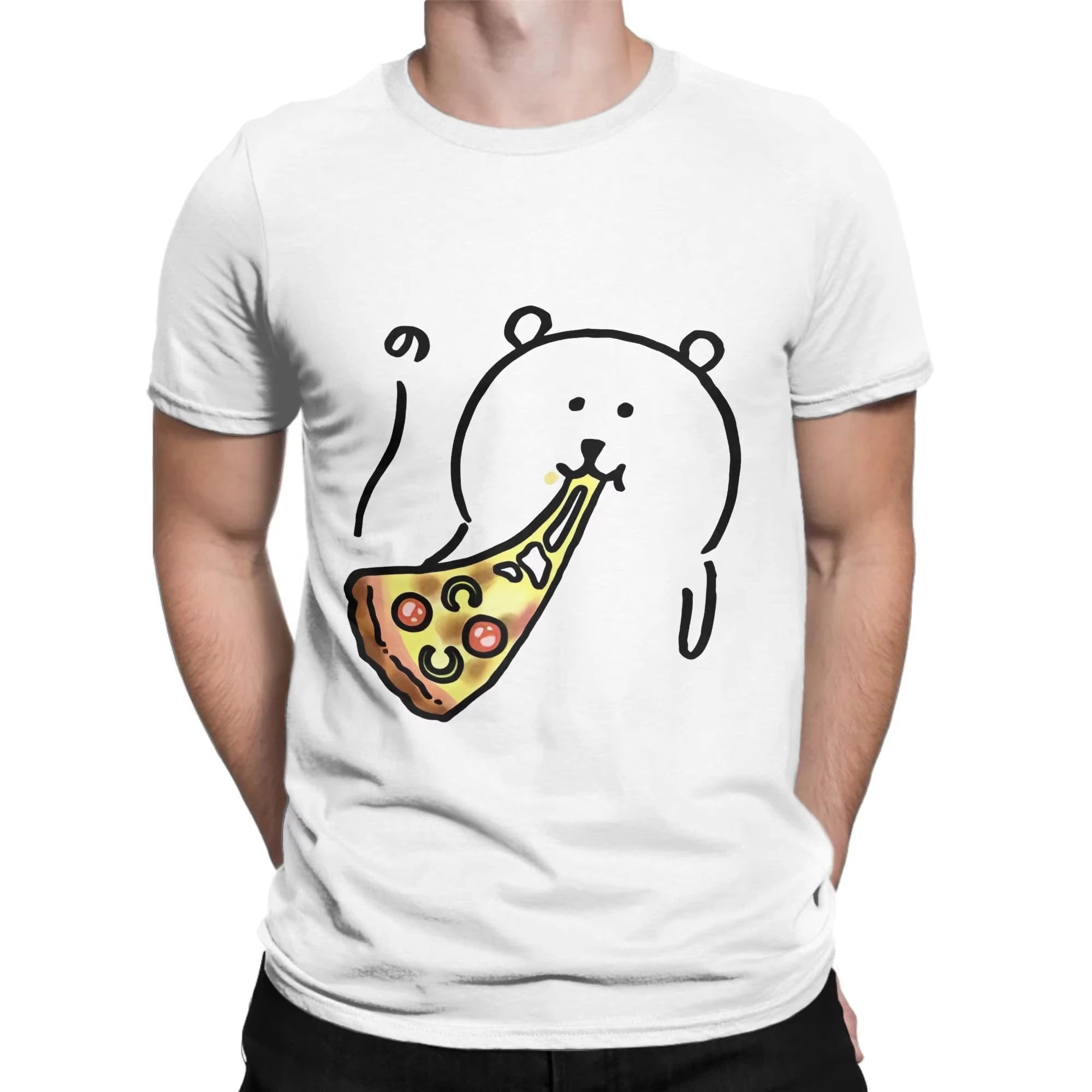 2025 Joke Bear T-Shirt Summer Cotton Leisure T-Shirts Male 100 Cotton O Neck Plus Size 5XL Top Tees Short Sleeves Awesome Tshirt