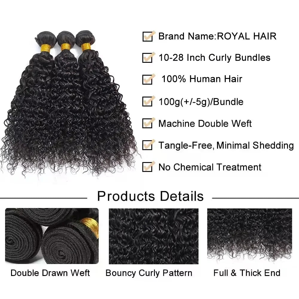 12A Kinky Curly human Hair Bundles 100% Human Hair Extensions Burmese Curly Hair 1/3/4 Bundles Brazilian Virgin Remy Hair