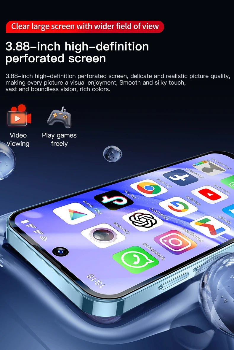 SERVO 19PRO 4G Network Mini Smartphone Android12 OS RAM 6GB ROM 128GB Play Store GPS OTG 3.88" Display 2 SIM Pocket Smart Phones