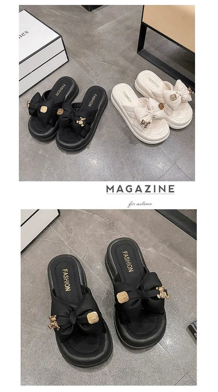 Women Chunky Platform Sandals Casual Anti-slip Slides Summer Wedge Slippers Woman Fashion EVA Outdoor Beach Slippers Flip Flops