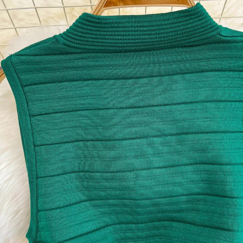 Women's Teal Green Halter V Neck Sundress Stretchy Knit Bandage Bodycon Mini Dress Elegant Party Clubwear Cocktail Dress Outfits