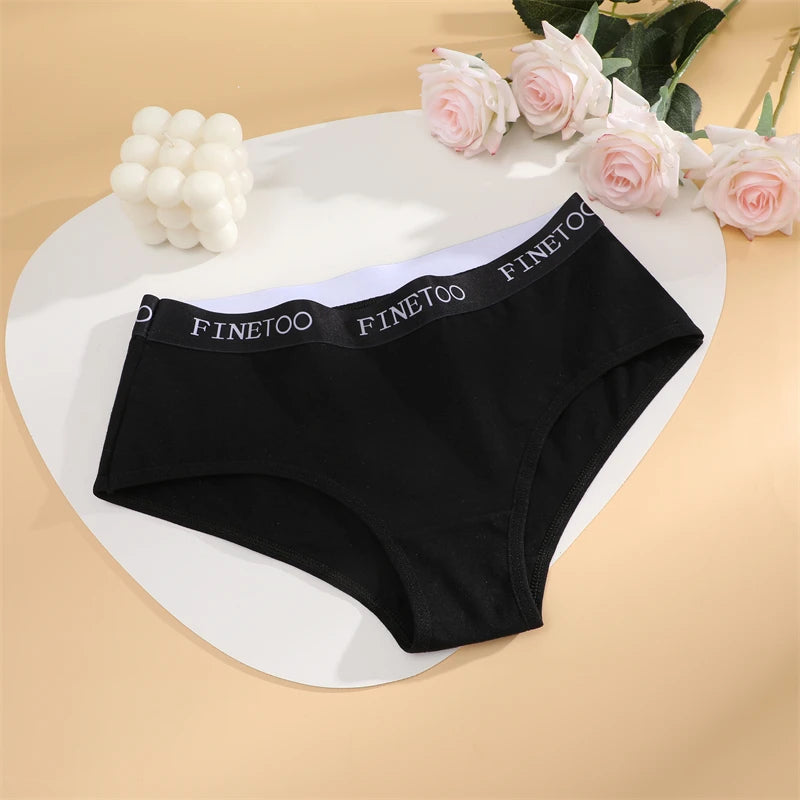 5Pcs/Set Women Cotton Panties Female Middle Waist Sexy Panties Seamless S-XL Underwear Solid Color Bikini Girls Intimates Briefs