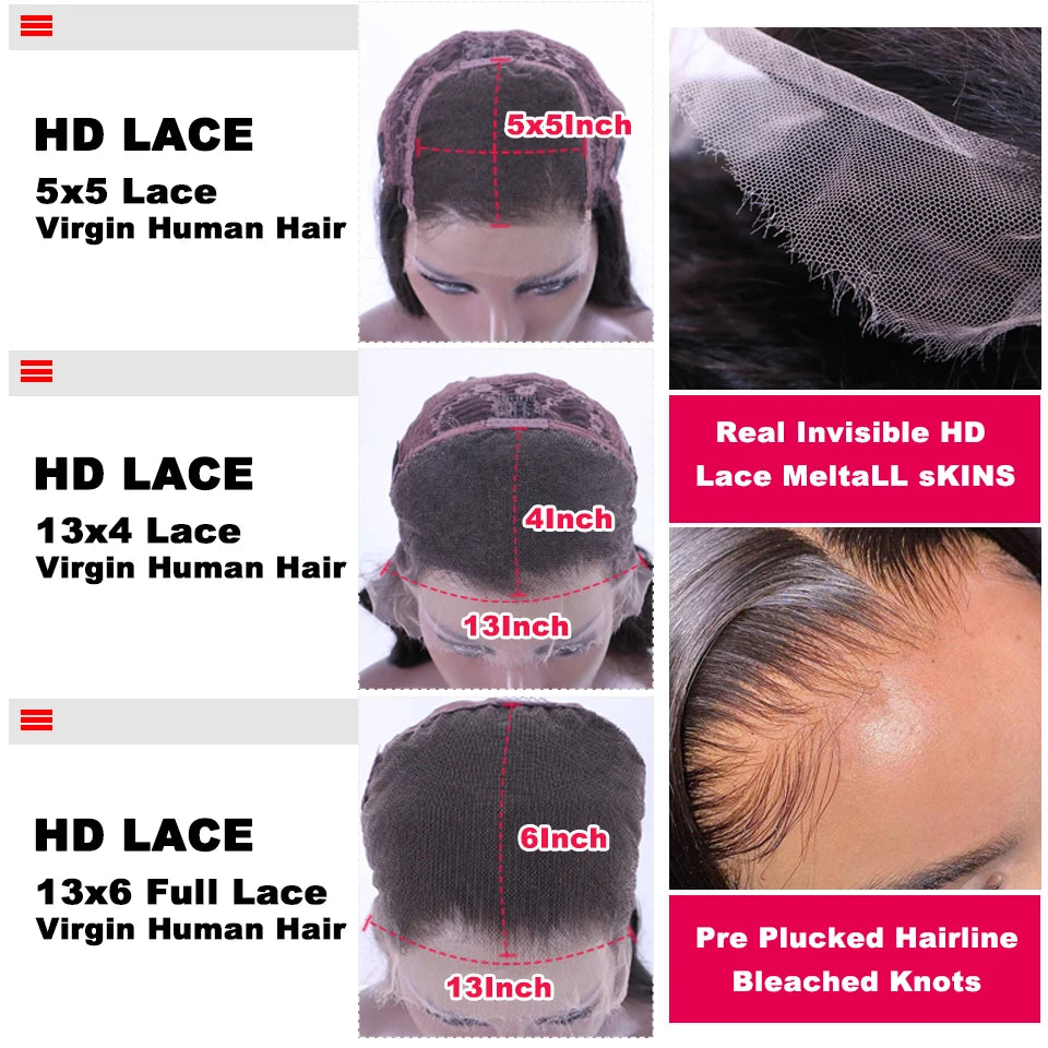 100% Real HD Lace Front Wigs Deep Wave Virgin Human Raw Hair Wigs For Women Lace Frontal Wigs Curly Wave lace front wig