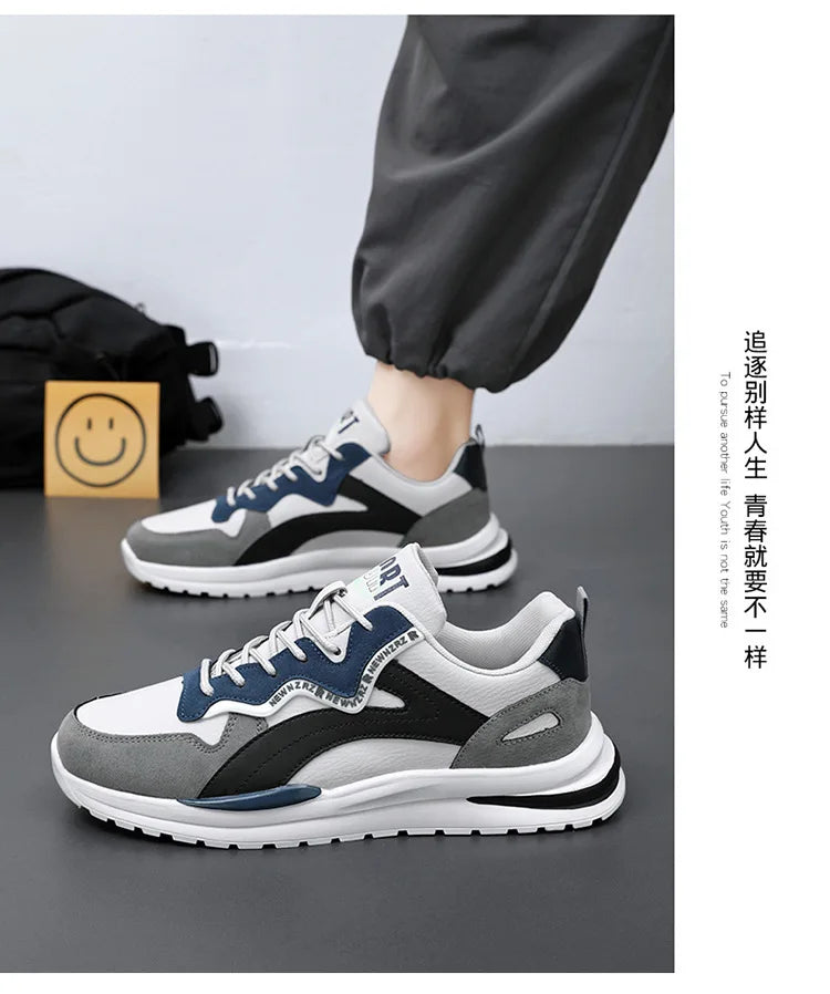 Casual Sneakers 2025 Men's Shoes New Trend Mountaineering Sports Mesh Breathable Fashion Versatile Casual Shoes Retro Dad Shoes
