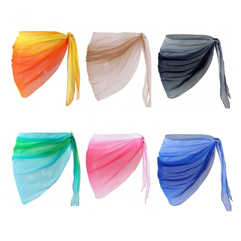 Women Beach Coverup Short Beach Skirt Beach Wrap Ladies Beach Swimsuit Coverup Skirt Bathing Suit Coverup Wrap Skirt