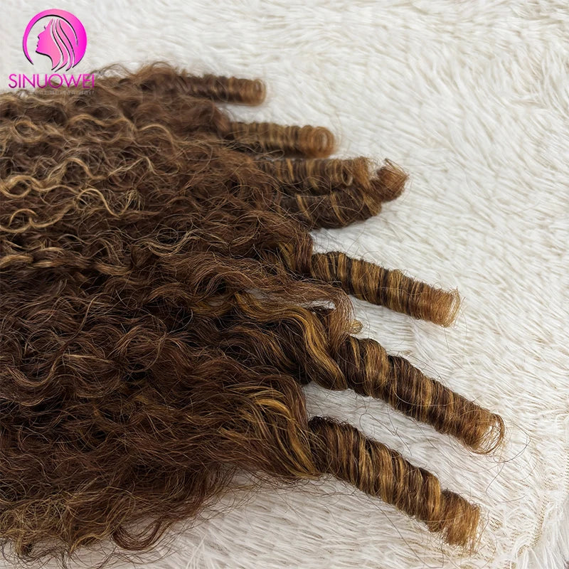 250% Density Highlight 13x6 Lace Frontal Burmese Bouncy Curly Human Hair Wigs Lace Closure Colored Pixie Curly Wigs for Women