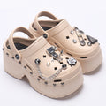 Women Chunky Platform Sandals 2024 Summer Soft Thick Sole Diy Clogs Garden Shoes Woman Closed Toe Non-Slip Beach Slides Sandals