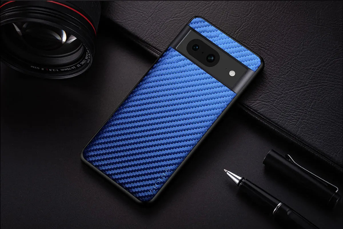 Carbon Fiber Shockproof Slim Case For Google Pixel 8 7A 6A 8 7 6 Pro Non-Slip Full Body Protective Phone Case
