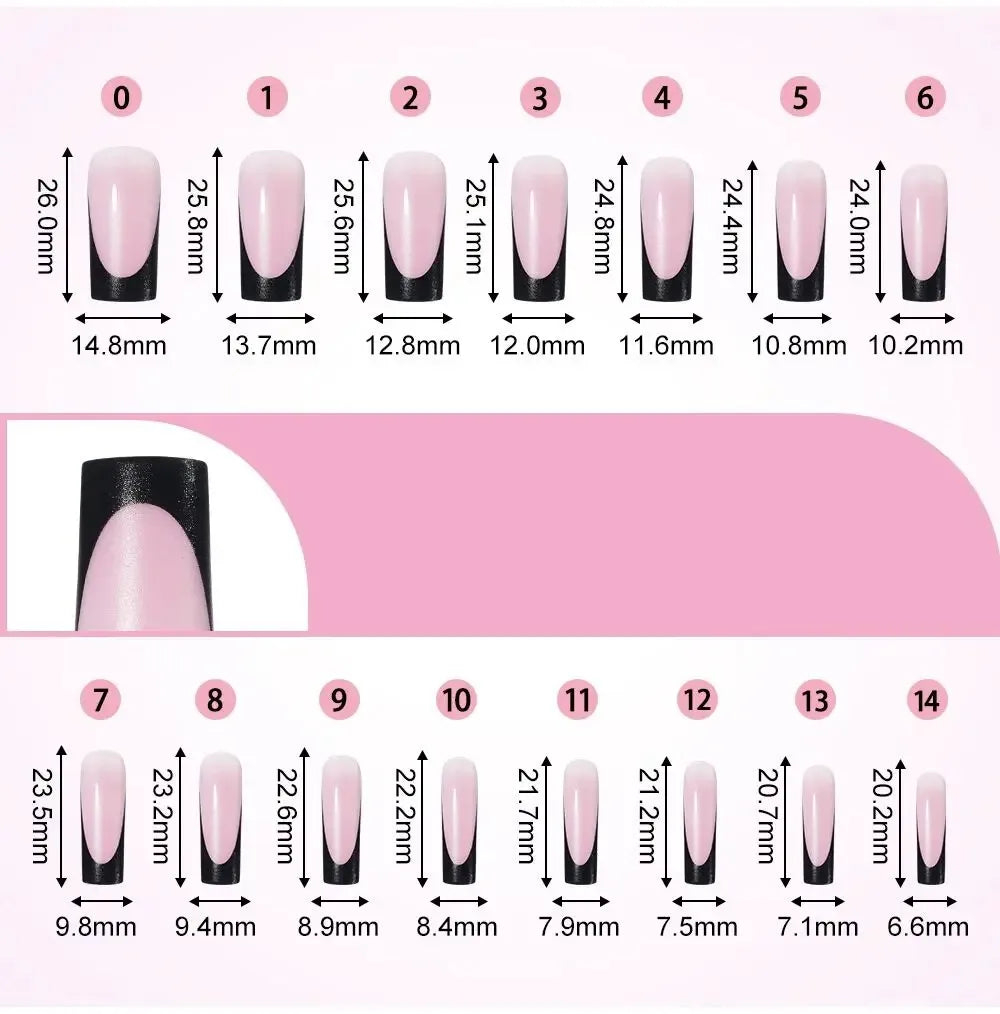 60PCS/box High Quality Nail Art Tips Toe Press On Nails White Black Pink Blue French Tips False Nails Tip Fake Nails Short