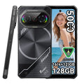 Fossibot [F114] 4G Smartphone 16GB(4+12) RAM 128GB ROM 5000mAh 18W Android 15 Unisoc T615 Ultra-thin Rugged Phone 4G 50MP