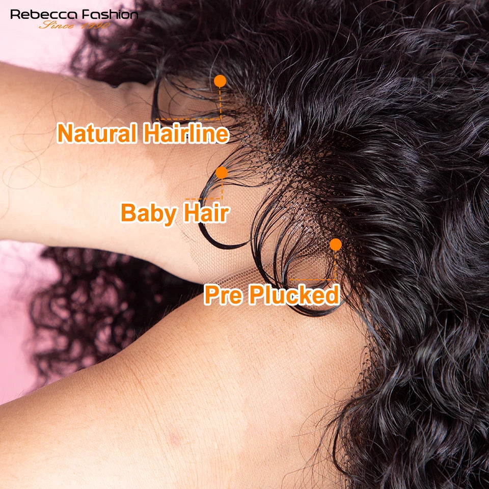 180D Short Cut Deep Wave Bob Lace Wigs Lace Front Human Hair Wigs Brazilian Bob Lace Front Wigs Deep Curly Lace Frontal Wig