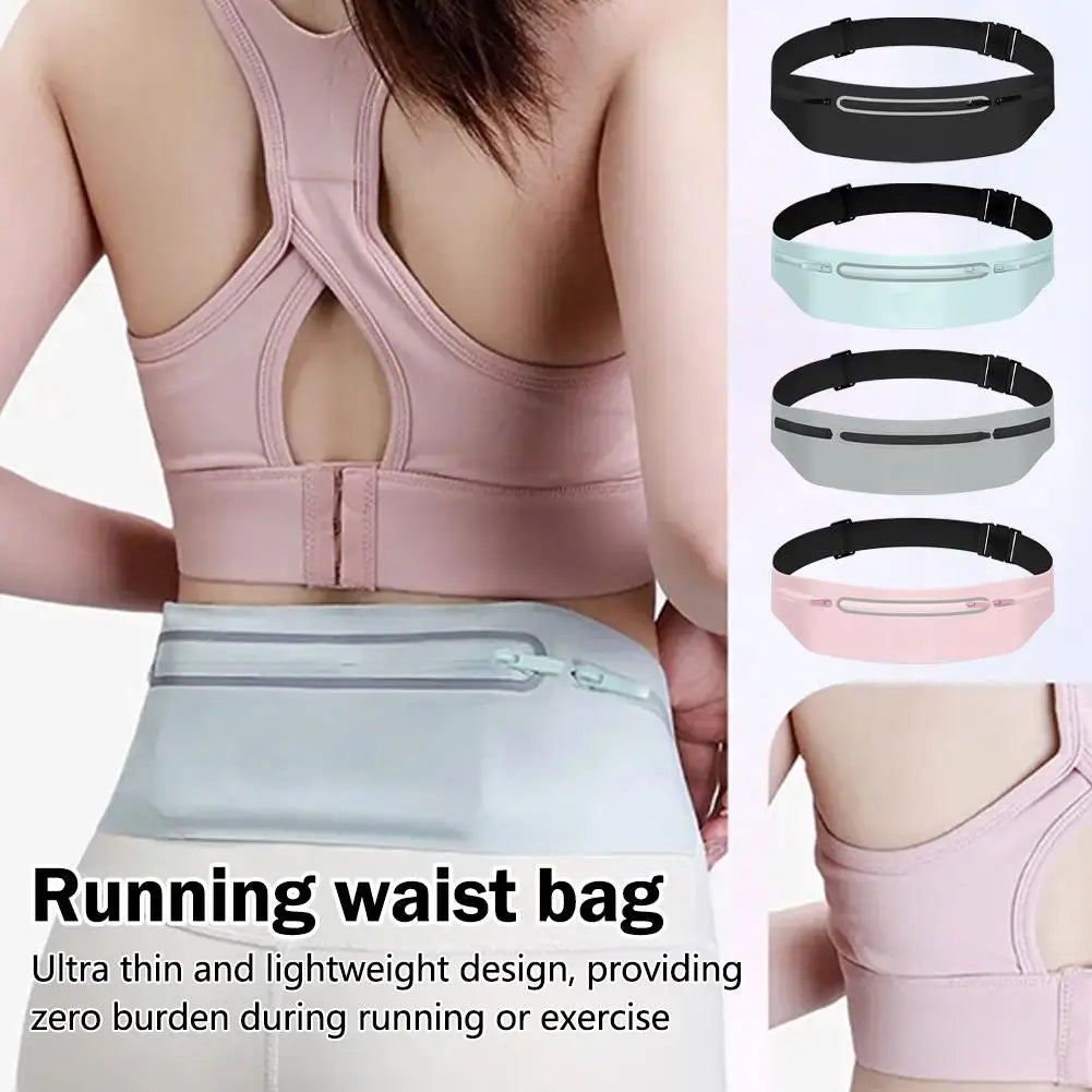 Sports Waist Pack Fanny Pack Wallet Adjustable Men Women Running Pouch Belt Portable Phone Holder Gym Bum Outdoor Running Bags