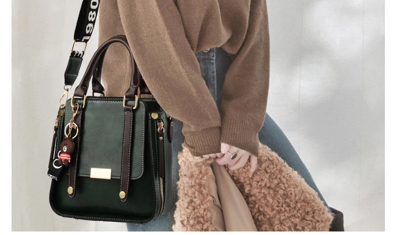 Women's Handbag Simple Casual Fashionable Retro Single Shoulder Crossbody Bag Versatile Large Capacity Shoulder Bag