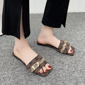 Women Denim Slippers Flat Peep Toe Sandals Ladies Casual Beach Slippers Female Luxury Flat Lightweight Shoes Woman Slides Women
